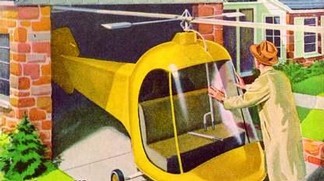 The idea of individual flying vehicles isn't really new: detail of a 1951 Po