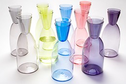 Nad�ge Desgen�tez: Carafes, 2009-present, blown glass, water, 290 x 100 x 100 mm