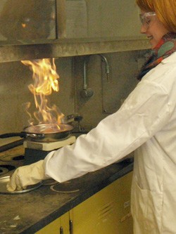 Christine Hansen &rsquo;12, who starts graduate school in the area of food scien