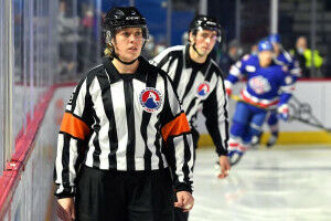 Former Carabins defender Elizabeth Mantha referees at the Olympics