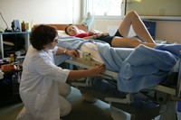 Checking bed angle in bedrest study