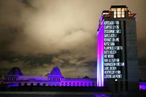 Ghent University projects 6.763 graduated names on Book Tower