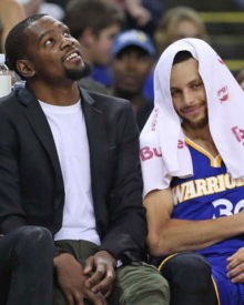 Kevin Durant and Stephen Curry (Scott Strazzante/San Francisco Chronicle)