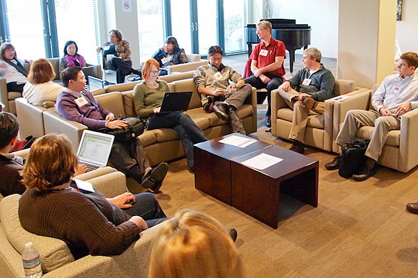 The unconference included sessions on a variety of topics suggested by the parti