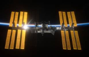 International Space Station salutes the Sun