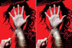 Poster for Human is Human, platyign in Iran this month