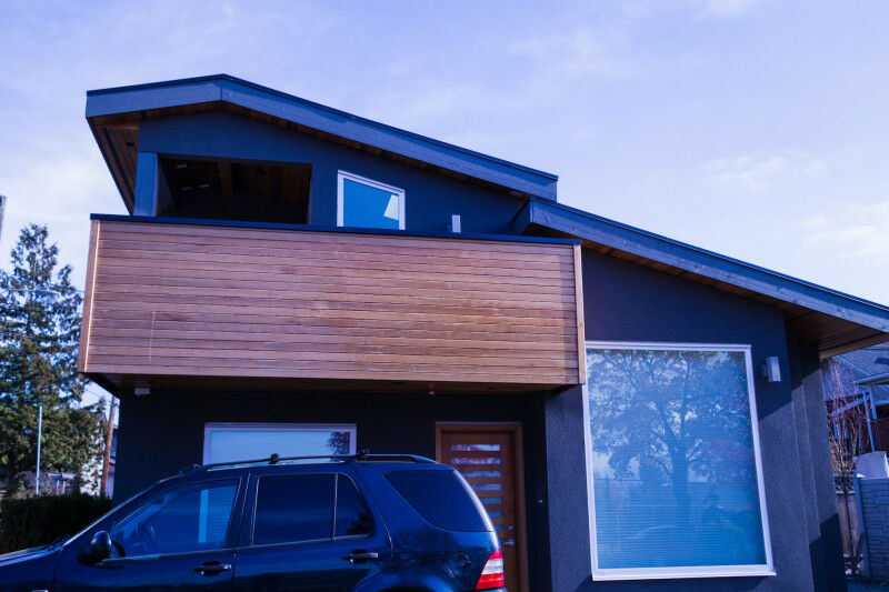 New laneway house in a neighbourhood
