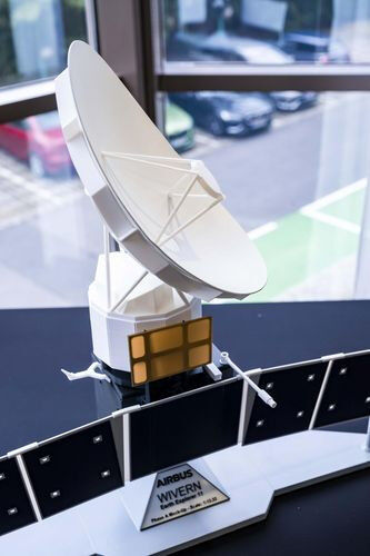 Model of what the WIVERN satellite could look like. Photo: ESA, Tom Cesalek Phot