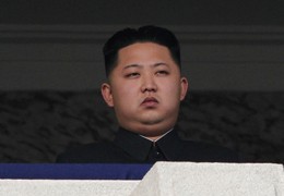 Kim Jong-un and Kim Jong-il. Photo by AAP.