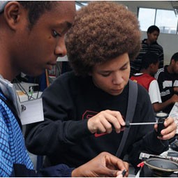 Students take part in a Generating Genius engineering workshop