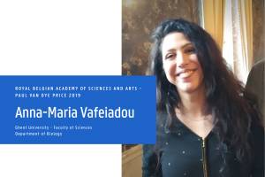 Marine biologist Anna-Maria Vafeiadou was awarded the Paul Van Oye price