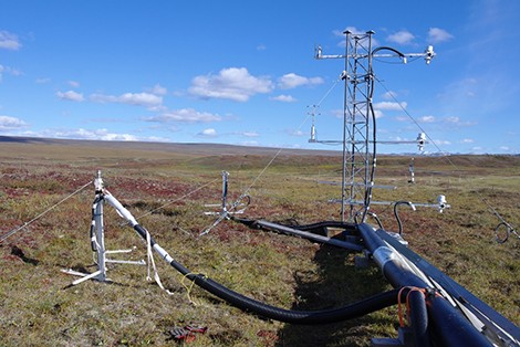 � Martin Jiskra  Flux tower measuring mercury exchange in the tundra 
at Toolik
