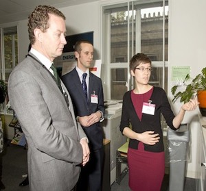 Greg Barker MP meets Cliff Elwell, Lecturer at UCL Energy Institute and
Faye Wad
