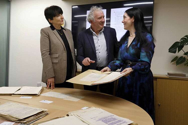 UCD President  Orla Feely, Richard Mulcahy, grandson of General Richard Mulcahy,