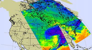 NASA Satellite Captures U.S. 'Big Chill'