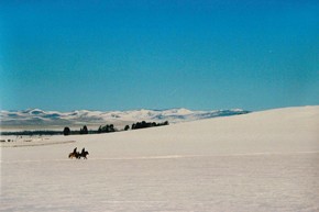 The Mongolian Steppe under snow. Photo by Mark Heard /