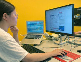 New study spaces with large screens in REC-H