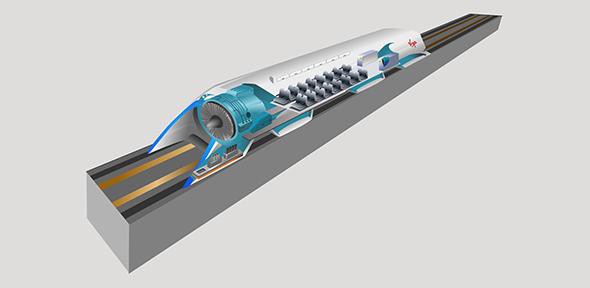 Concept art of Hyperloop inner works      
            Credit:  Camilo Sanchez