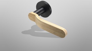 A new world opens for pinewood, here is a door handle made out of the compressed