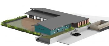 An artist&rsquo;s impression of the new campus childcare building, due to open i