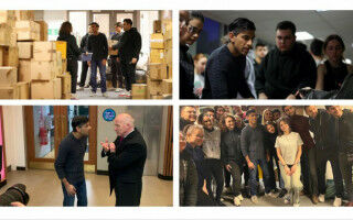 PM pops in to help UCL's students pack parcels for Turkey-Syria relief effort