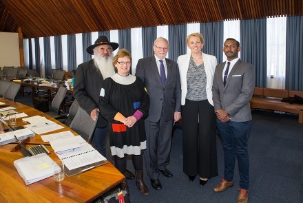 New ANU Council members. From left to right:   Patrick Dodson,   Suzanne Cory, C
