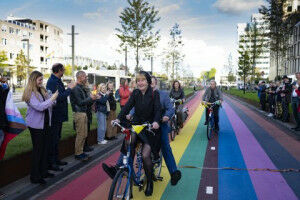 Rainbow bike path: valuable symbol, but more is needed