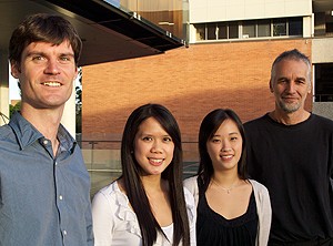 Prize winning students with their lecturers, (L-R) Associate Lecturer Daniel Rya
