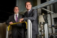 Prof Karl Coleman (left) and Jon Mabbit at AGM