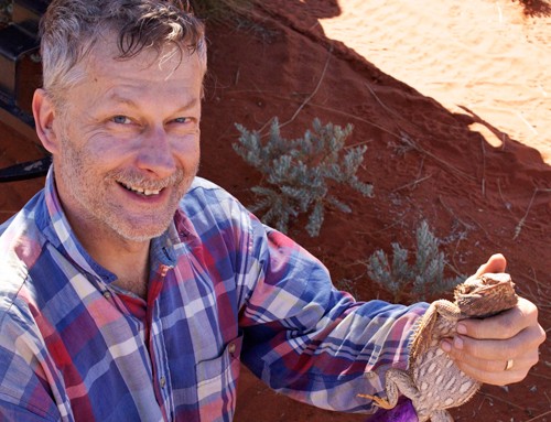 Professor Chris Dickman in the Simpson Desert.
