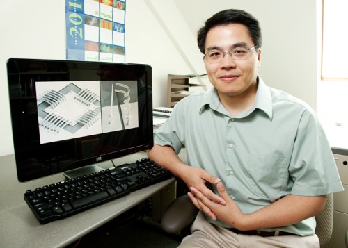 Min-Feng Yu, a professor of mechanical science and engineering, and his graduate