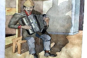 Watercolour  by Francisco Aedo - one of the disappeared