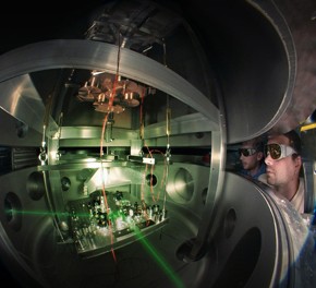 ANU researchers carrying out a related gravity wave experiment