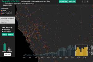 Stanford historian looks to the U.S. Postal Service to map the boom and bust of 19th-century American West