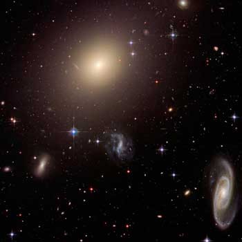 A picture of the Abell Cluster taken using the Hubble Space Telescope (Credit: N