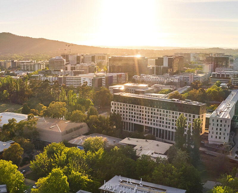 Aerial shot of campus.