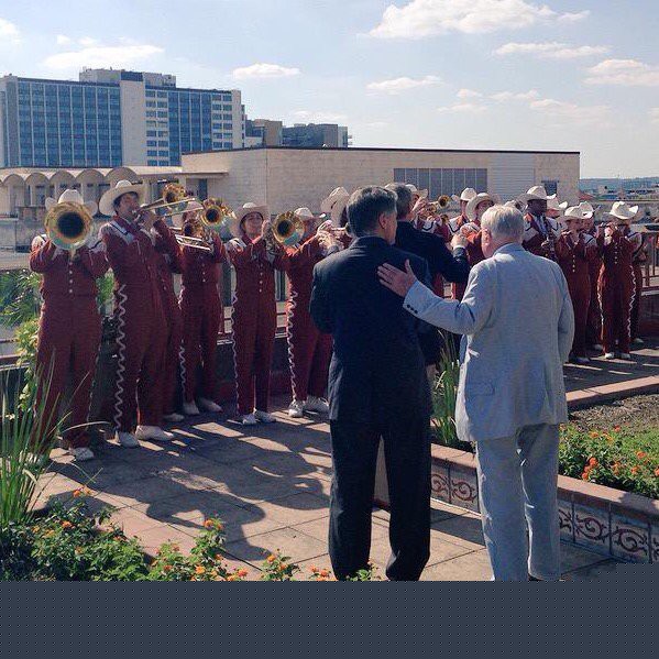 Jamail and the Longhorn Band give President. Fenves a warm welcome on his first 