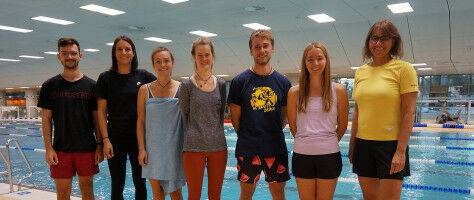 Students support swimming lessons