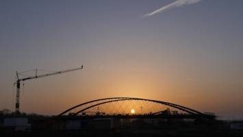 Stuttgart light rail bridge hangs on Swiss carbon ropes