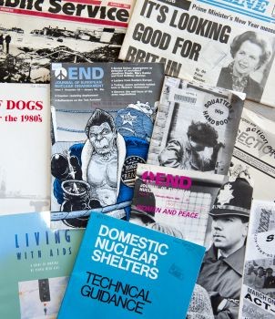 Some of the 1980s ephemera that forms part of the Mass Observation Archive&rsquo