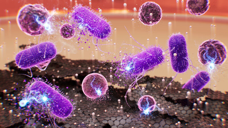 Sustainable antimicrobial coating Graphic of the silver-based coating for long-t