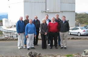 The team at Siding Spring. Back: Herman Wehner, Malcolm Harris, Gary Hovey, Mike