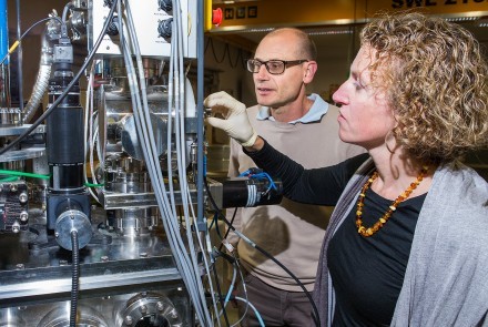 Joerg Hermann  (L) and  Daniela Rubatto in the Research School of Earth Sciences