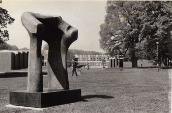 Henry Moore&rsquo;s Arch on campus in 1965 as part of an Arts Council exhibition