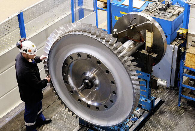 Detail of a gas turbine. Photo: Thomassen Energy
