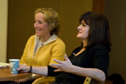 Fashion critic Cathy Horyn, right, talked about the changing worlds of fashion a