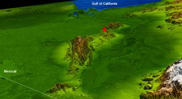 Topography Reflects Baja Quake Site's Complex Geology