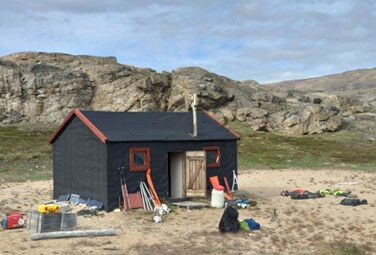 Our hut, the only remaining building from a larger research station built in 193