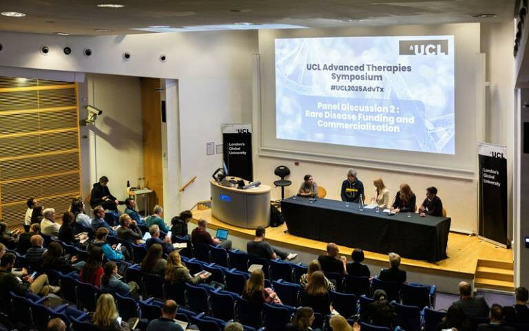 Image shows the UCL Advanced Therapies Symposium speakers and guests - Credit: J