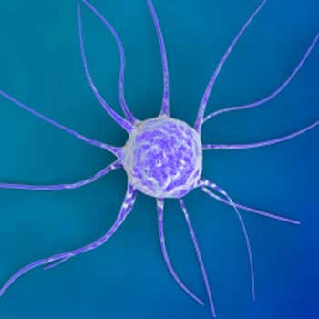 graphic of a breast cancer cell